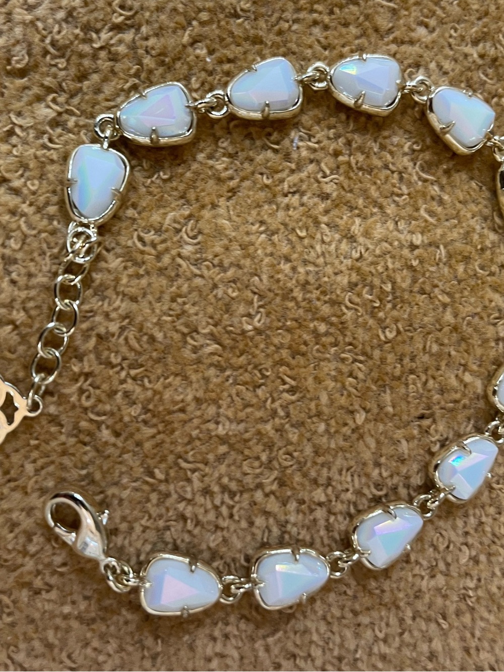 Kendra Scott Susanna White Iridescent Link Bracelet